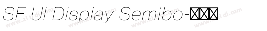 SF Ul Display Semibo字体转换
